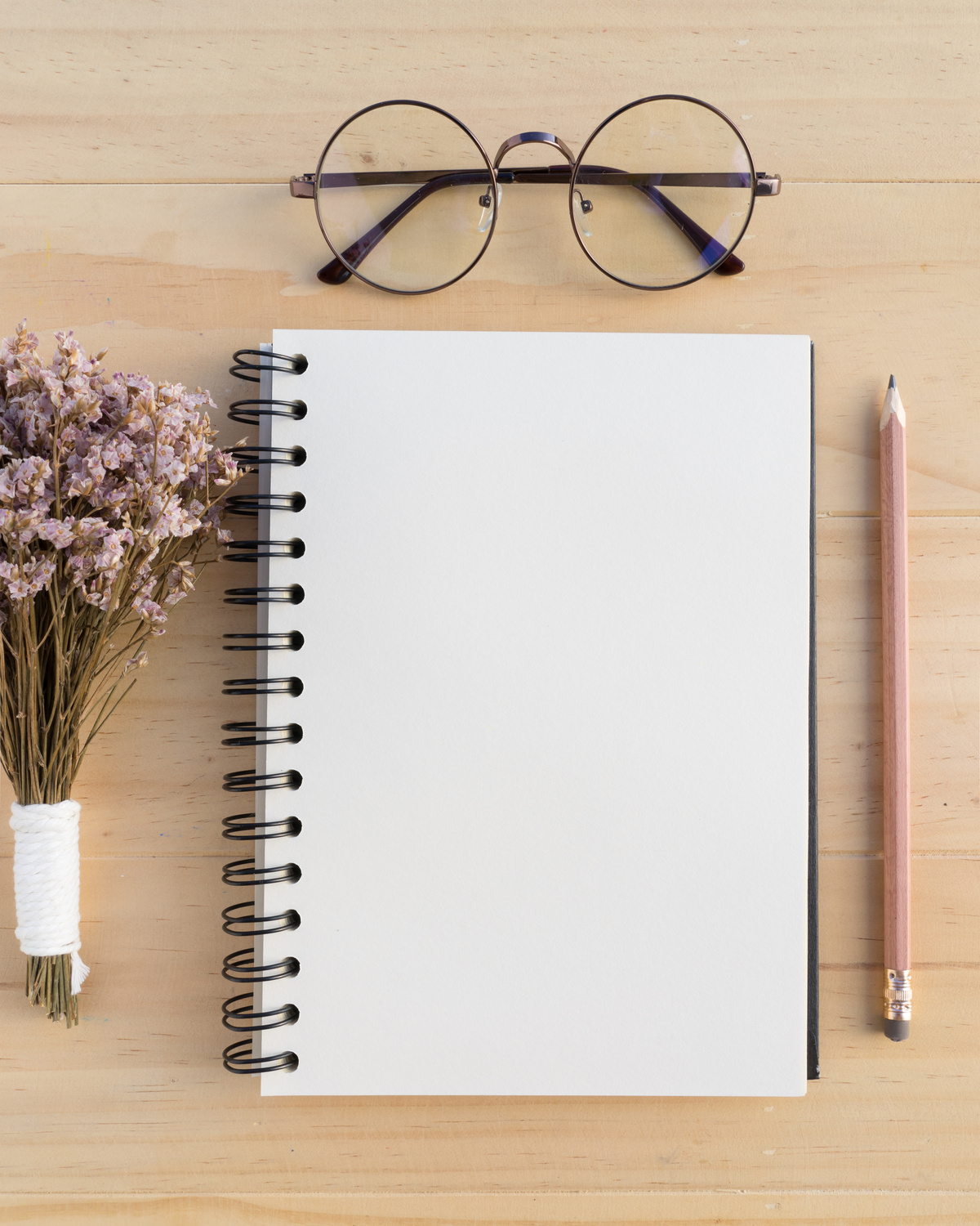 Blank opened notebook